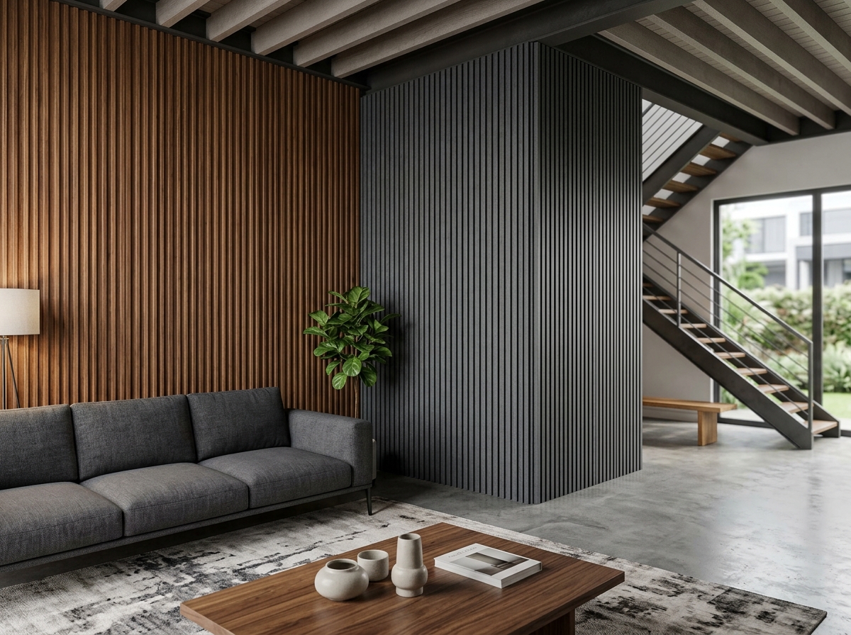 Acoustic Fluted WPC Interior Wall Panel